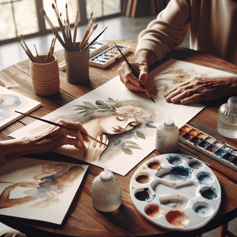 Capturing Beauty: Step-by-Step Portrait Watercolor Tutoring for Seniors