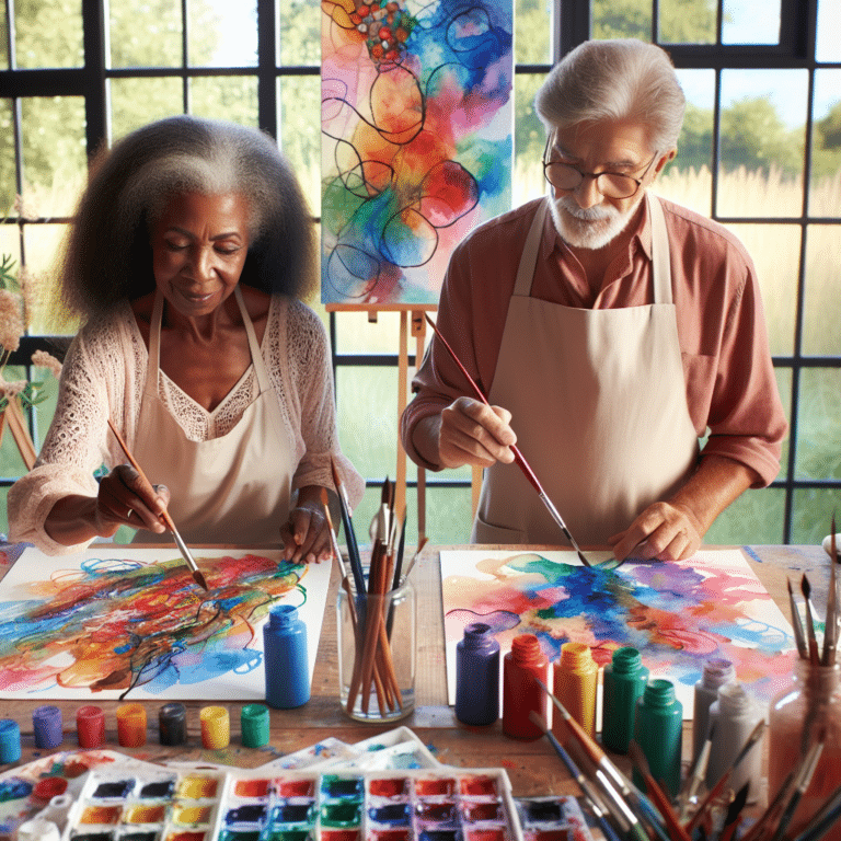Unlock Creativity with Abstract Watercolor Classes for Seniors