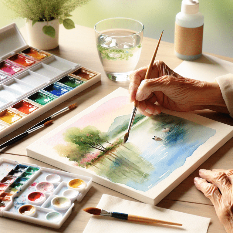 Stress Relief Through Watercolor Painting for Seniors